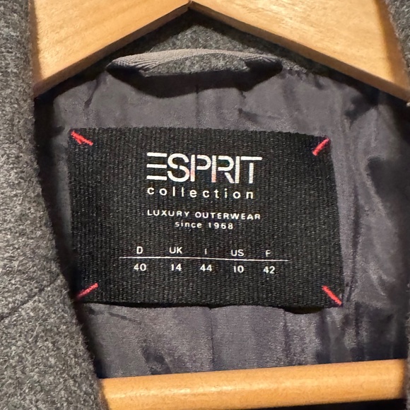 Esprit Collection Five-Button Grey Wool Coat - Picture 4 of 7